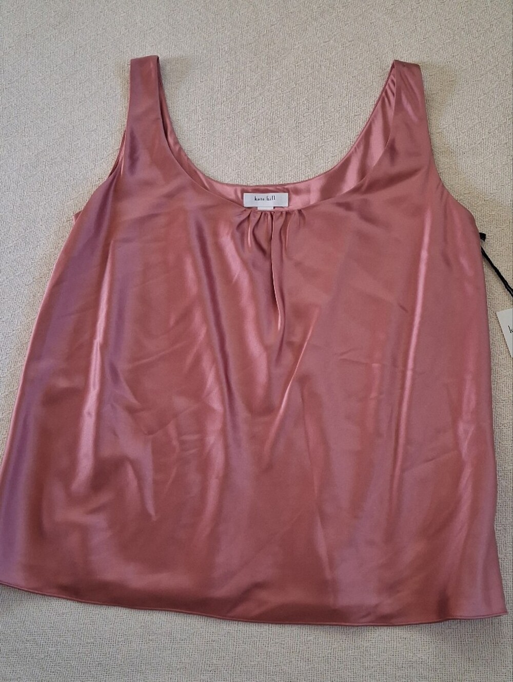 kate hill ♡ silk glossy tank top 12 lined